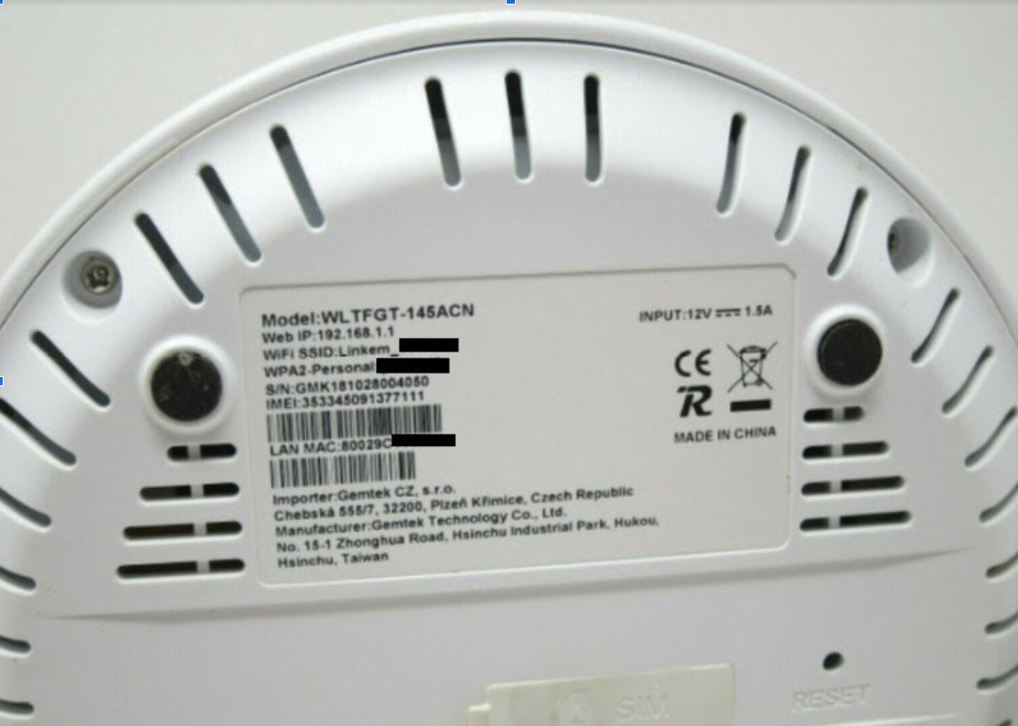 LINKEM modem indoor.