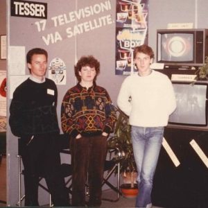 Tesser Antenne storia. Da sinistra Luigino Tesser, Lidiana Favaretto, Roberto Zanin