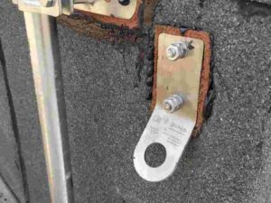 Linee vita. Gancio a libro acciaio inox per singolo operatore