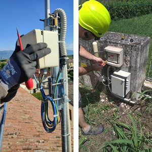 Addetto Tesser Antenne in installazione sistema concentratore smart metering per telelettura contattori gas e acqua