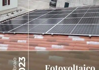 Impianto fotovoltaico da 6kWp con accumulo da 9,6 kWh. Volpago del Montello Tv. Febbraio 2023