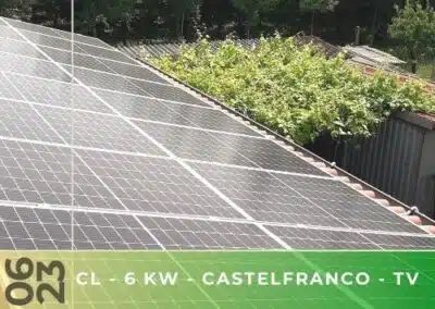 Impianto fotovoltaico da 6kWp. Castelfranco V.to Tv. Giugno 2023