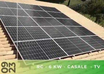 Impianto fotovoltaico da 6kWp con accumulo 9,6kWh a Casale sul Sile Tv. Settembre 2023