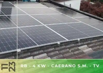 Impianto fotovoltaico da 4kWp con accumulo 4,8kWh a Caerano San Marco TV. Novembre 2023
