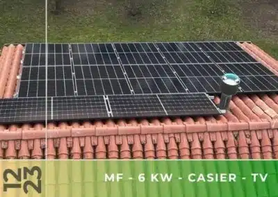 Impianto fotovoltaico da 6kWp con accumulo 9,6kWh a Casier TV. Dicembre 2023