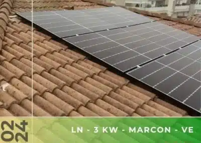 Impianto fotovoltaico da 3kWp a Marcon VE. Febbraio 2024