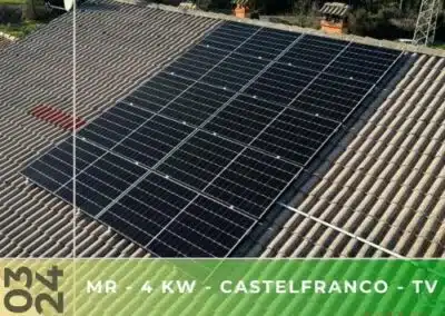 Impianto fotovoltaico da 4kWp a Castelfranco V.to TV. Marzo 2024