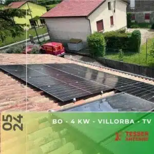 Impianto fotovoltaico da 4 kWp a Villorba TV. Maggio 2024