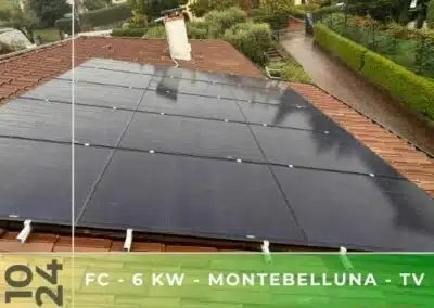 Impianto fotovoltaico, da 6 kWp con accumulo da 11,6 kWh a Montebelluna, TV. Ottobre 2024