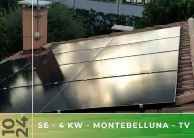 Impianto fotovoltaico, da 4 kWp con accumulo da 5,8 kWh a Montebelluna, TV. Ottobre 2024